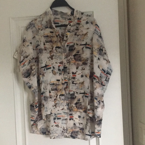 Allsaints Fleet Dash Silk Blouse - Picture 2 of 9